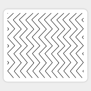 Abstract zigzag - black and white. Sticker